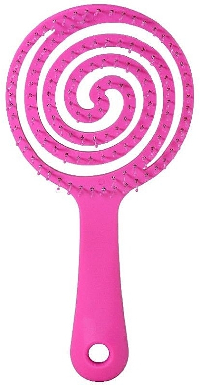 Szczotka do włosów, różowa, okrągła - Inter-Vion Hair Brush Lollipop — Zdjęcie N1