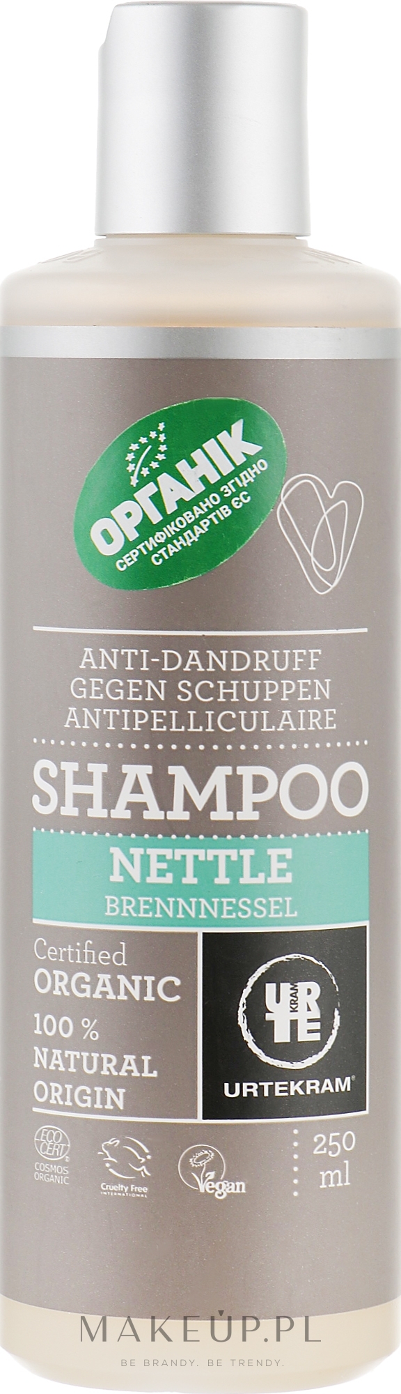 Organiczny szampon przeciwłupieżowy Pokrzywa - Urtekram Nettle Anti-Dandruff Shampoo — Zdjęcie 250 ml