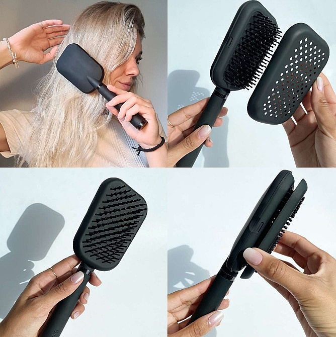 Szczotka do włosów z funkcją samooczyszczania, Classic Black - Bellody Patented Hairbrush With Self-Cleaning Function — Zdjęcie N4