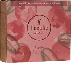 Naturalne mydło wegańskie Żurawina - Flagolie by Paese Cranberry — Zdjęcie N1