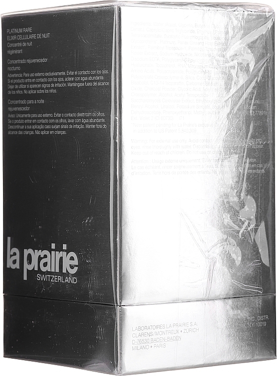 PRZECENA! Eliksir na noc - La Prairie Platinum Rare Cellular Night Elixir * — Zdjęcie N2