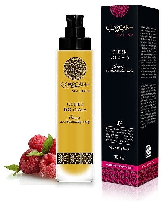 WYPRZEDAŻ Głęboko odżywczy olejek do ciała Malina - Nova Kosmetyki GoArgan+ Deeply Nourishing Raspberry Body Oil * — Zdjęcie N2