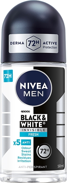 Antyperspirant w kulce dla mężczyzn - NIVEA MEN Black & White Invisible Fresh