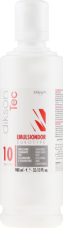 Oksykrem uniwersalny 3% - Dikson Tec Emulsiondor Eurotype 10 Volumi  — Zdjęcie N2