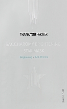 Maseczka przeciwstarzeniowa przeciw matowieniu twarzy - Thank You Farmer Saccharomy Brightening Star Mask — Zdjęcie N1