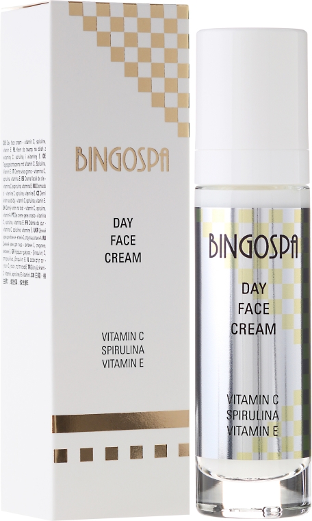 Krem do twarzy na dzień z witaminami C i E i spiruliną - BingoSpa Day Face Cream — Zdjęcie N1