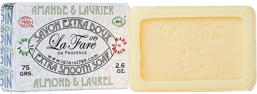 Wygładzające mydło w kostce z migdałami i wawrzynem - La Fare 1789 Extra Smooth Soap Almond & Laurel — Zdjęcie N1