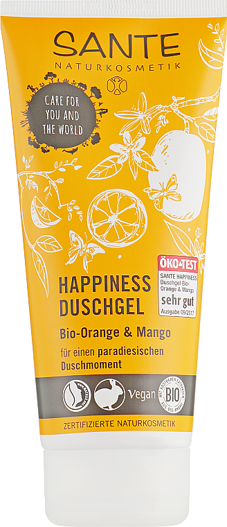 Bio-żel pod prysznic Pomarańczowe mango - Sante Happiness Shower Gel — Zdjęcie N1