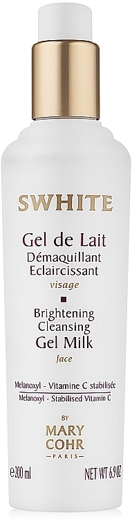 Rozświetlający żel-mleczko- Mary Cohr Swhite Brightening Cleansing Gel Milk — Zdjęcie N1