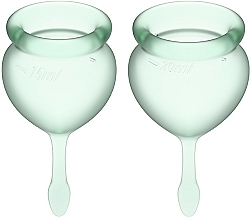 Kup Zestaw kubeczków menstruacyjnych - Satisfyer Feel Good Menstrual Cup Light Green