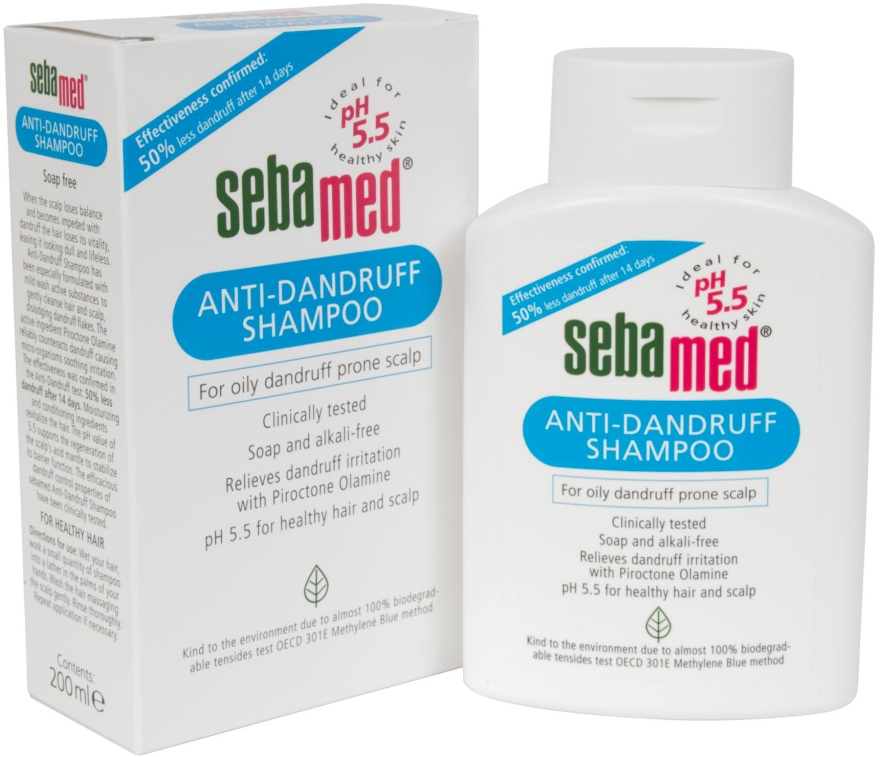 Szampon przeciwłupieżowy do tłustej skóry głowy - Sebamed Classic Anti-Dandruff Shampoo — Zdjęcie N2
