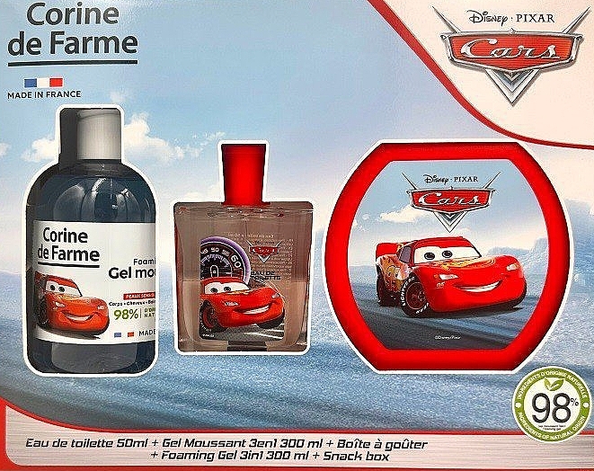 Corine De Farme Cars - Zestaw (edt/50ml + sh/gel/300ml + acc/1pc) — Zdjęcie N1