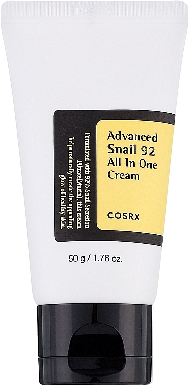 Uniwersalny krem ze śluzem ślimaka - COSRX Advanced Snail 92 All In One Cream (tuba) — Zdjęcie N1