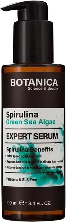 Serum do włosów z ekstraktem z alg - Botanica Spirulina Green Sea Algae Expert Serum — Zdjęcie N1