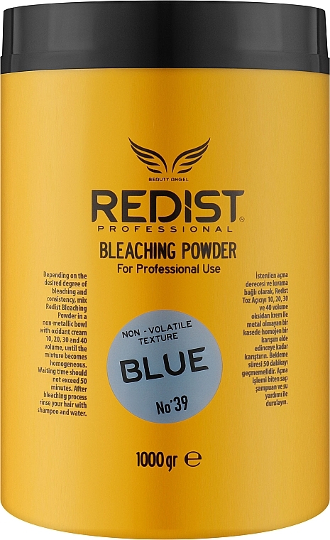 Proszek do rozjaśniania włosów na bazie roślin, niebieski - Redist Professional Bleaching Powder — Zdjęcie N1