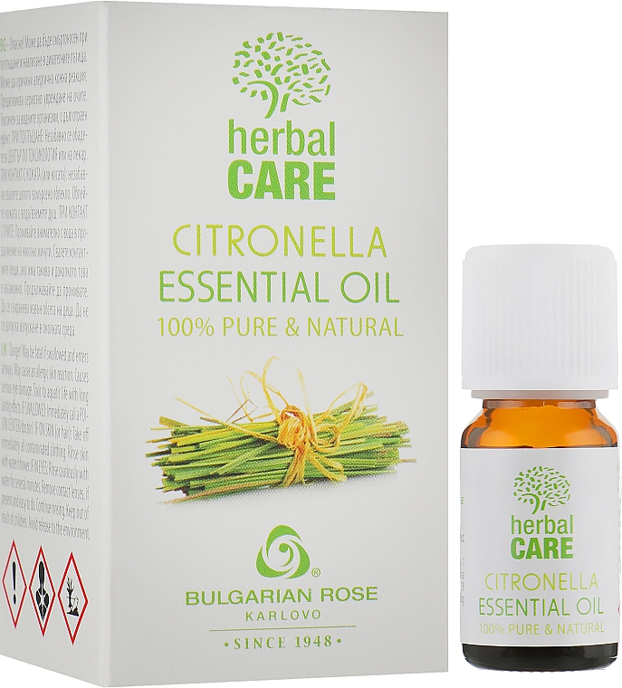 Olejek z citronelli - Bulgarian Rose Herbal Care Essential Oil — Zdjęcie N1