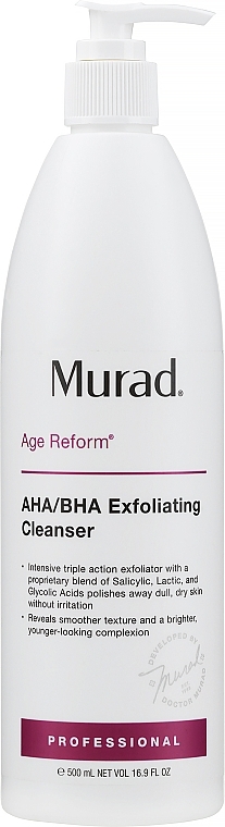 Złuszczający żel do twarzy z kwasami AHA i BHA - Murad Hydration Aha/Bha Exfoliating Cleanser  — Zdjęcie N3