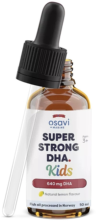 Suplement diety o smaku cytrynowym, 640 mg - Super Strong DHA Kids, 640 mg — Zdjęcie N3