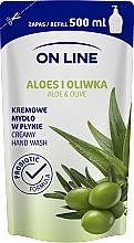 Kup Kremowe mydło w płynie Aloes i oliwka - On Line Aloe & Olive Creamy Hand Wash (uzupełnienie)