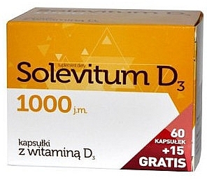 Kapsułki z witaminą D3 1000 IU - Aflofarm Solevitum D3 1000 — Zdjęcie N1