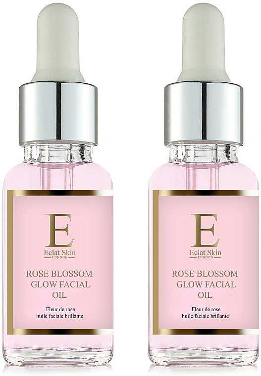 Zestaw - Eclat Skin London Rose Blossom Glow Facial Oil (oil/2x30ml) — Zdjęcie N1