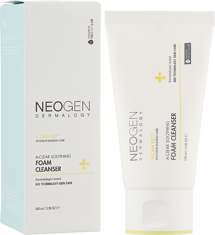 Kojąca pianka do mycia twarzy - Neogen Dermalogy A-Clear Aid Soothing Foam Cleanser  — Zdjęcie N2