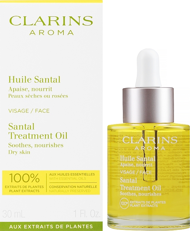 Olejek pielęgnacyjny do cery suchej - Clarins Santal Face Treatment Oil — Zdjęcie N2