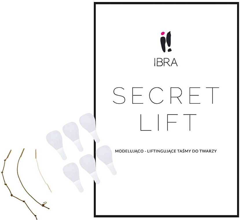 Liftingujące taśmy do makijażu, beżowe - Ibra Secret Lift Face Lifting And Modeling Tape Beige — Zdjęcie N2