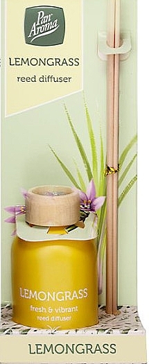 Dyfuzor zapachowy Trawa cytrynowa - Pan Aroma Lemongrass Reed Diffuser — Zdjęcie N1