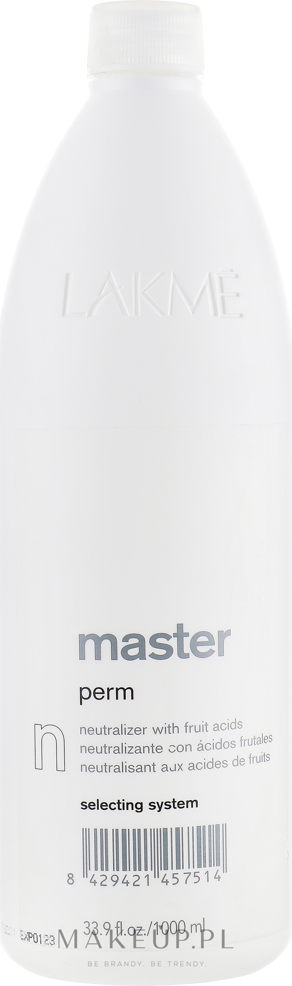 Neutralizator lotionu do trwałej ondulacji - Lakmé Master Perm Neutralizer — Zdjęcie 1000 ml