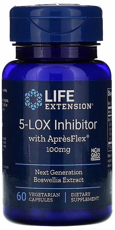 Suplement diety Boswellia - Life Extension 5-LOX Inhibitor With ApresFlex, 100 mg — Zdjęcie N1