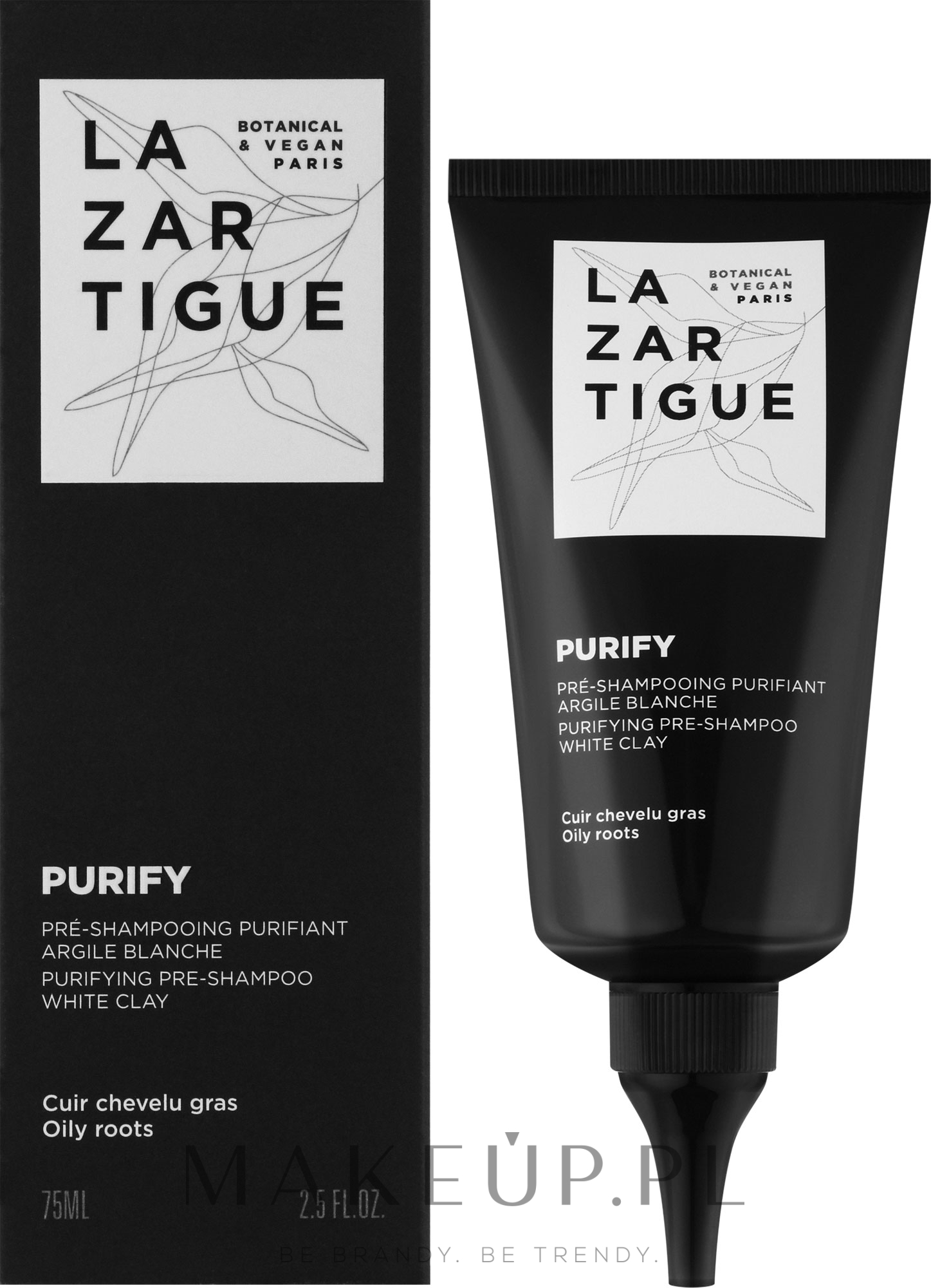 Oczyszczający antybakteryjny wstępny szampon - Lazartigue Purify Purifying Pre-Shampoo White Clay — Zdjęcie 75 ml