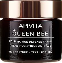 Przeciwstarzeniowy krem do twarzy o bogatej konsystencji - Apivita Queen Bee Holistic Age Defence Cream Rich Texture — Zdjęcie N2