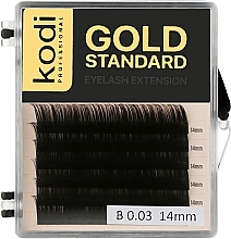 Kup Sztuczne rzęsy Gold Standart B 0,03 (6 rzędów: 14 mm) - Kodi Professional