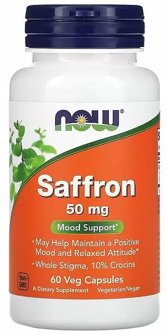 Suplement diety Szafran, 50 mg - Now Foods Saffron — Zdjęcie N1