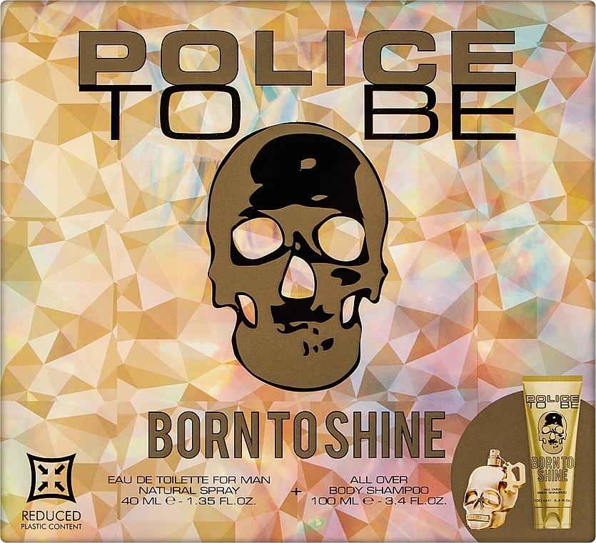 Police To Be Born To Shine For Men - Zestaw (edt/40ml + shmp/100ml) — Zdjęcie N1