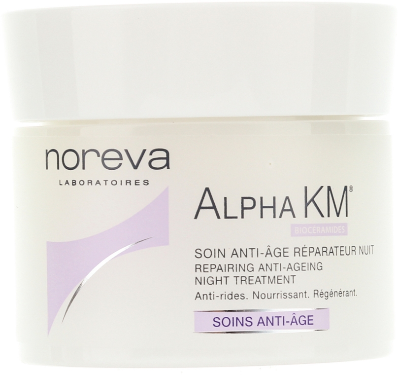 Krem przeciw starzeniu - Noreva Laboratoires Alpha KM Repairing Anti-Ageing Night Treatment
