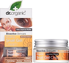 Żelowy krem do twarzy z ekstraktem ze śluzu ślimaka - Dr Organic Bioactive Skincare Snail Gel Cream — Zdjęcie N2