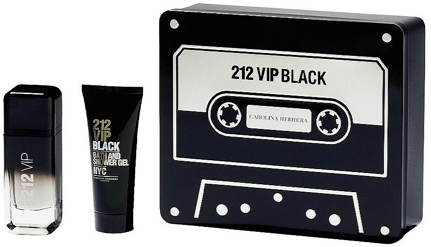 Carolina Herrera 212 Vip Black - Zestaw w pudełku Kaseta (edp 100 ml + sh/gel 100 ml) — Zdjęcie N6