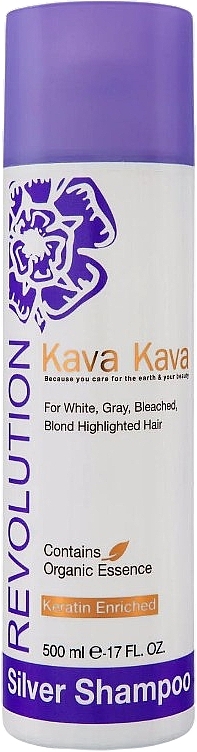 Szampon do włosów blond, siwych, rozjaśnionych i z blond pasemkami - Kava Kava Silver Shampoo — Zdjęcie N1