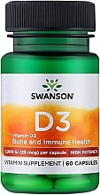 Witamina D3 w kapsułkach - Swanson Vitamin D-3 1000 — Zdjęcie N1