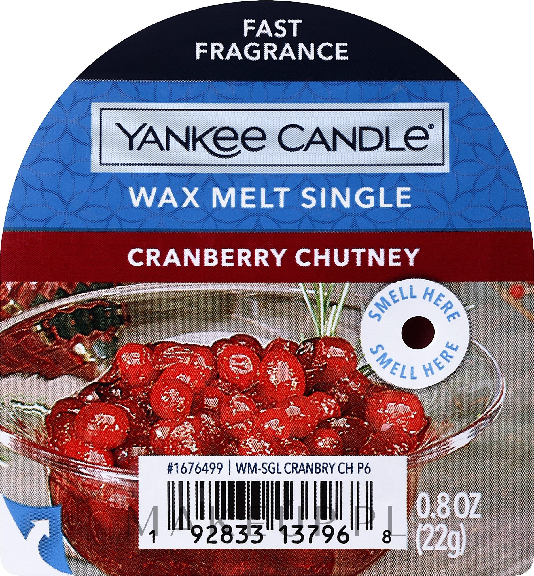 Wosk zapachowy - Yankee Candle Cranberry Chutney Wax Melt — Zdjęcie 22 g