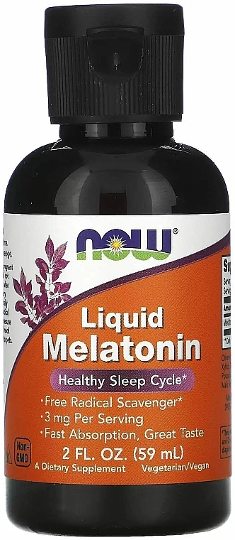 Melatonina w płynie - Now Foods Liquid Melatonin  — Zdjęcie N1