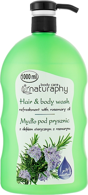 Mydło pod prysznic do ciała i włosów z olejkiem z rozmarynu - Naturaphy — Zdjęcie N1