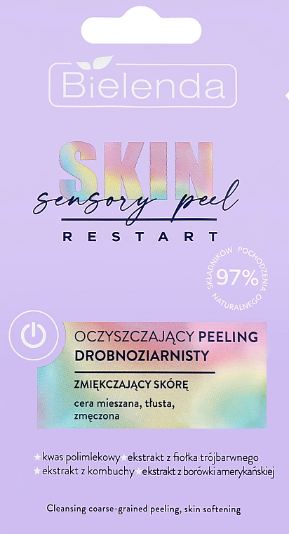Oczyszczający peeling drobnoziarnisty zmiękczający skórę - Bielenda Skin Restart Sensory Fine-Grained Cleansing Peeling — Zdjęcie N1