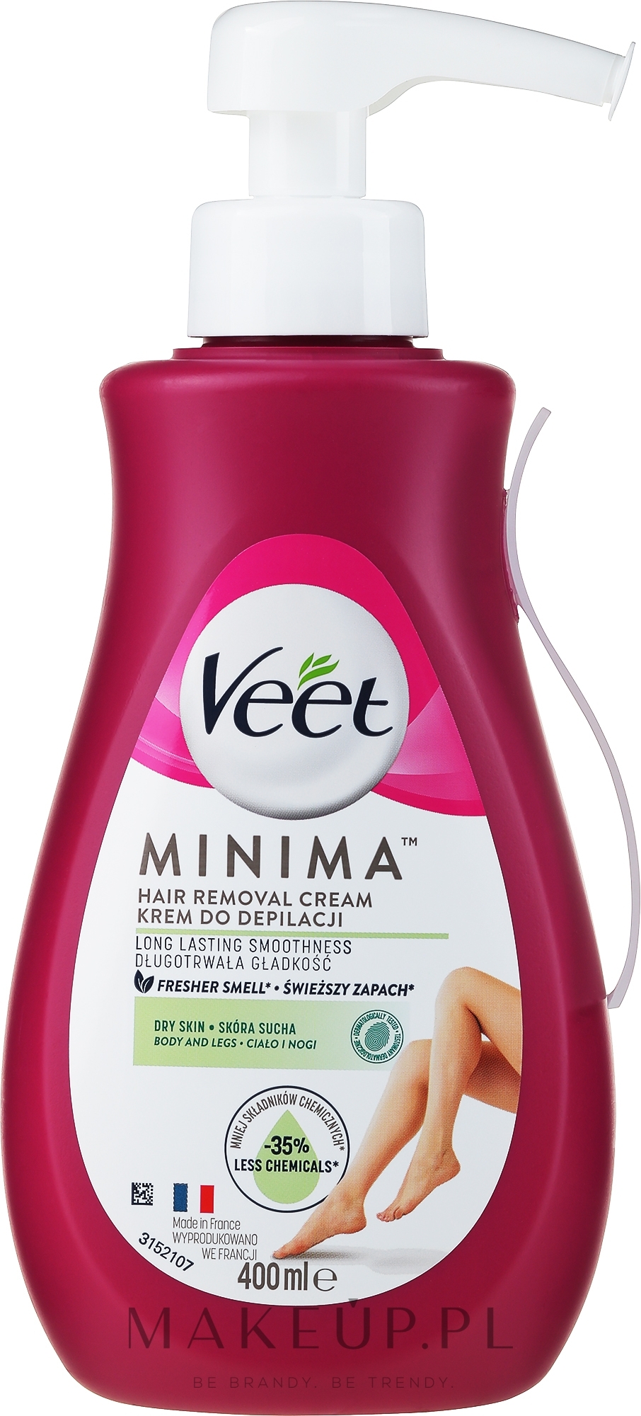 Krem do depilacji skóry suchej Masło shea i lilia - Veet Silk & Fresh Hair Removal Cream — Zdjęcie 400 ml