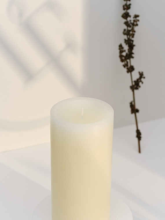 Świeca cylindryczna, średnica 7 cm, wysokość 15 cm - Bougies La Francaise Cylindre Candle Ivory — Zdjęcie N2