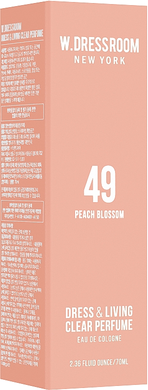 W.Dressroom Dress & Living Clear Perfume No.49 Peach Blossom - Perfumowany spray do ubrań i domu — Zdjęcie N1