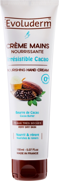 Odżywczy krem do rąk z masłem kakaowym - Evoluderm Cocoa Nourishing Hand Cream