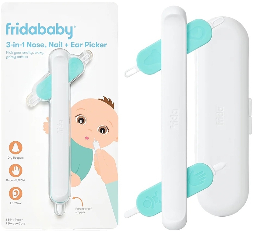 Czyścik 3 w 1 do nosa, uszu i paznokci - Frida Baby 3-in-1 Nose, Nail + Ear Picker — Zdjęcie N1